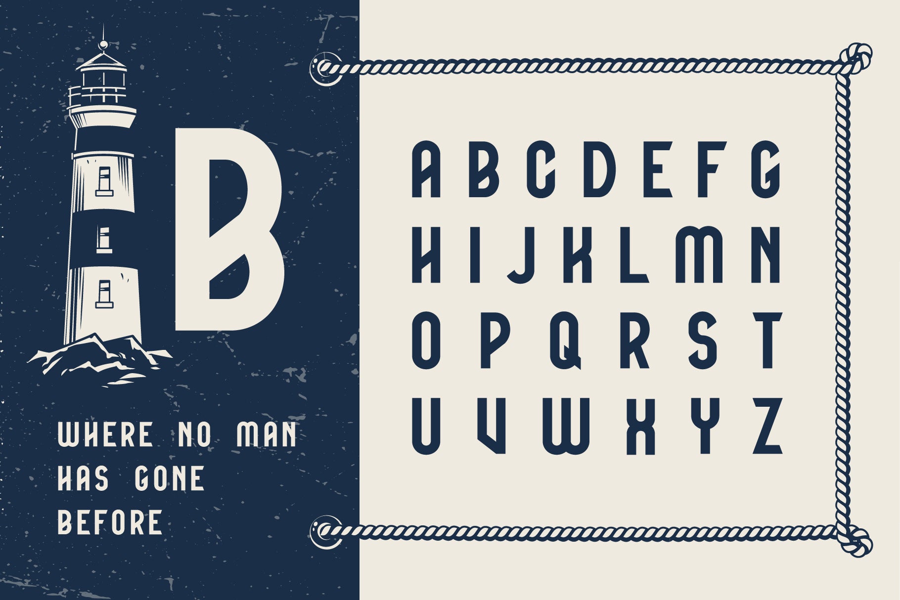Boatswain – Nautical Typeface + Bonus Vector Illustrations
