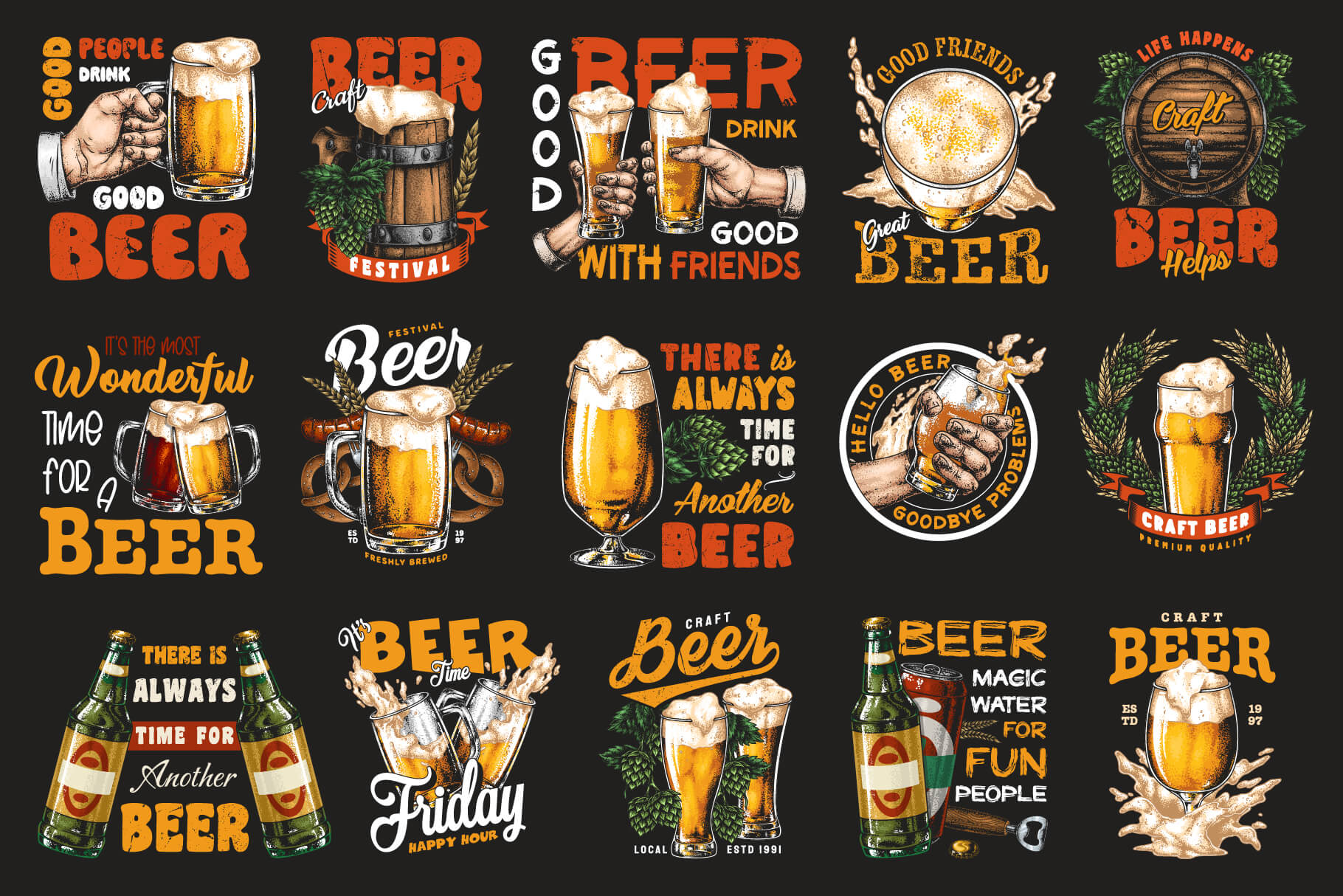 Retro Beer Design Templates (48)