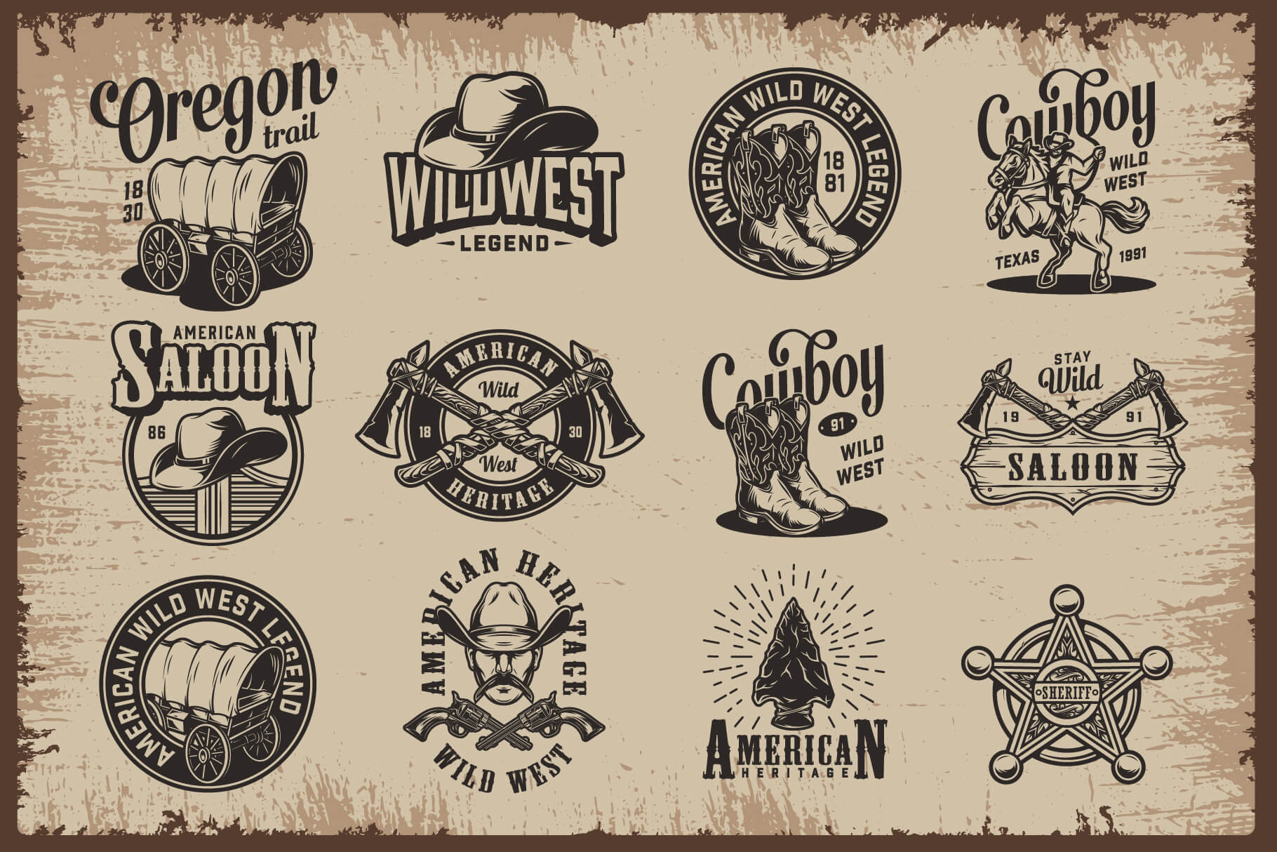 Wild West Design Templates (36)