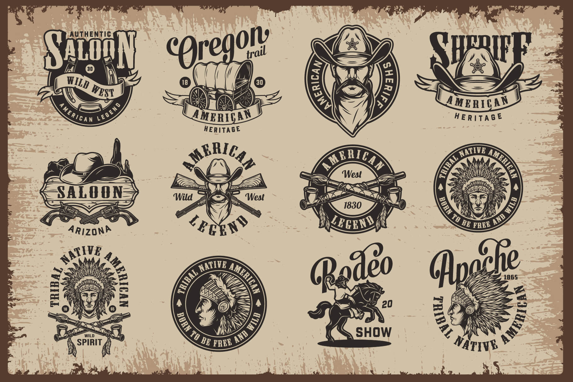 Wild West Design Templates (36)