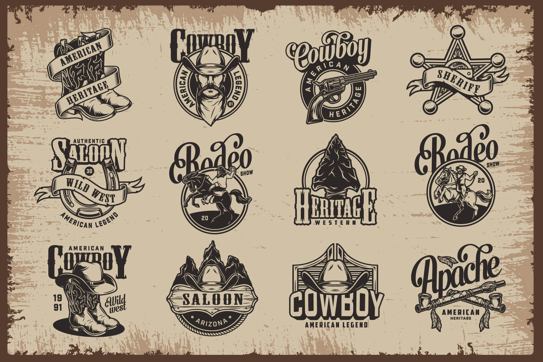 Wild West Design Templates (36)