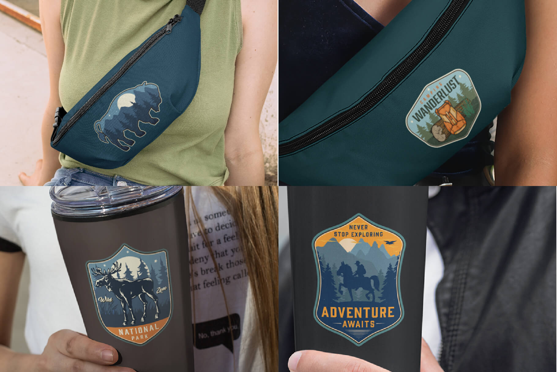 Retro Camping Badges (64)