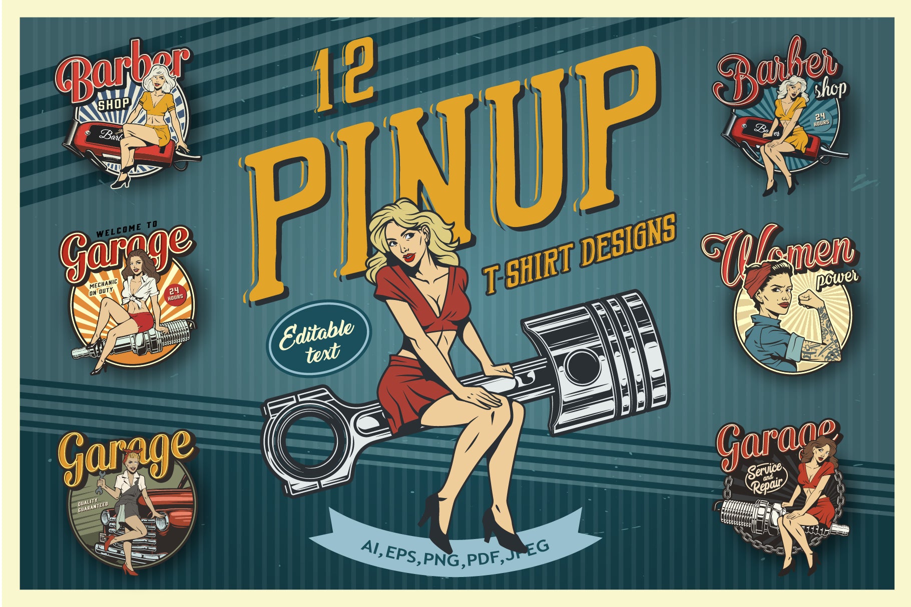 Pinup T-Shirt Designs (12)