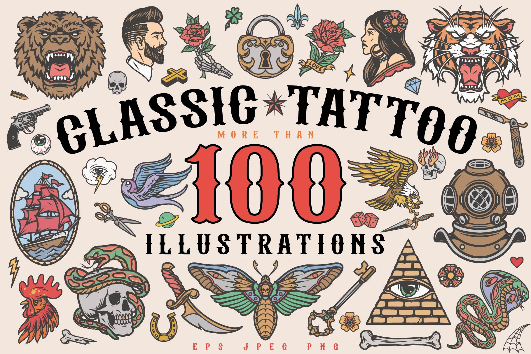 Classic Tattoo Illustrations (100)
