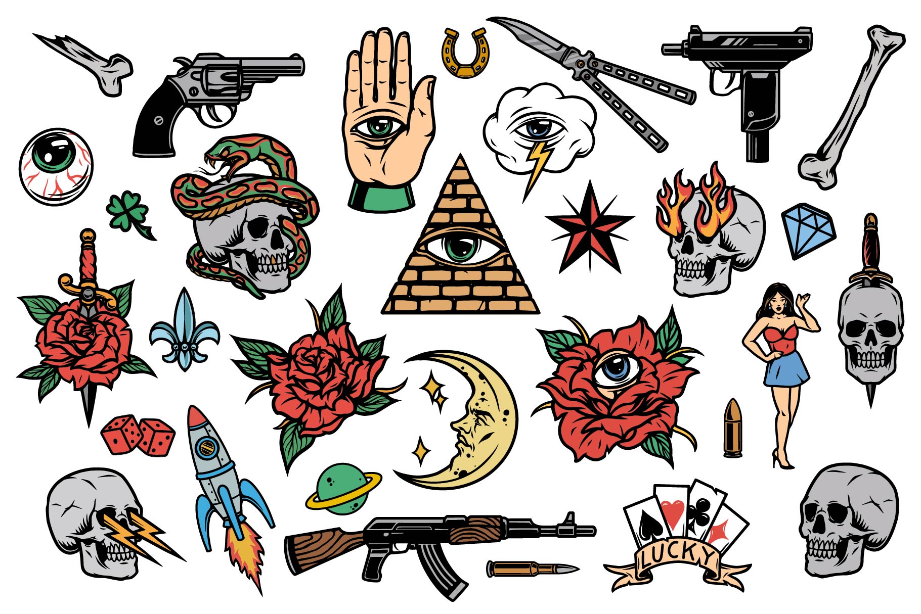 Classic Tattoo Illustrations (100)
