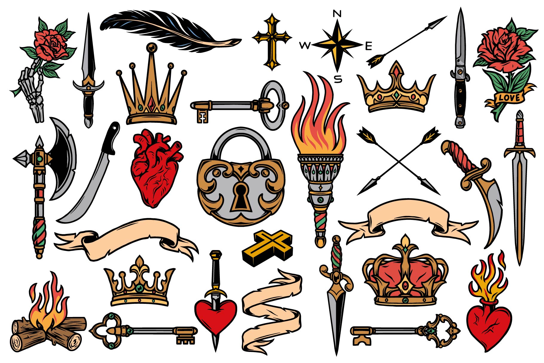 Classic Tattoo Illustrations (100)