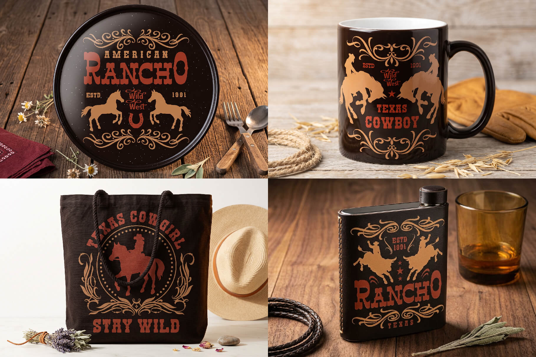 Western Label Design Templates preview 9