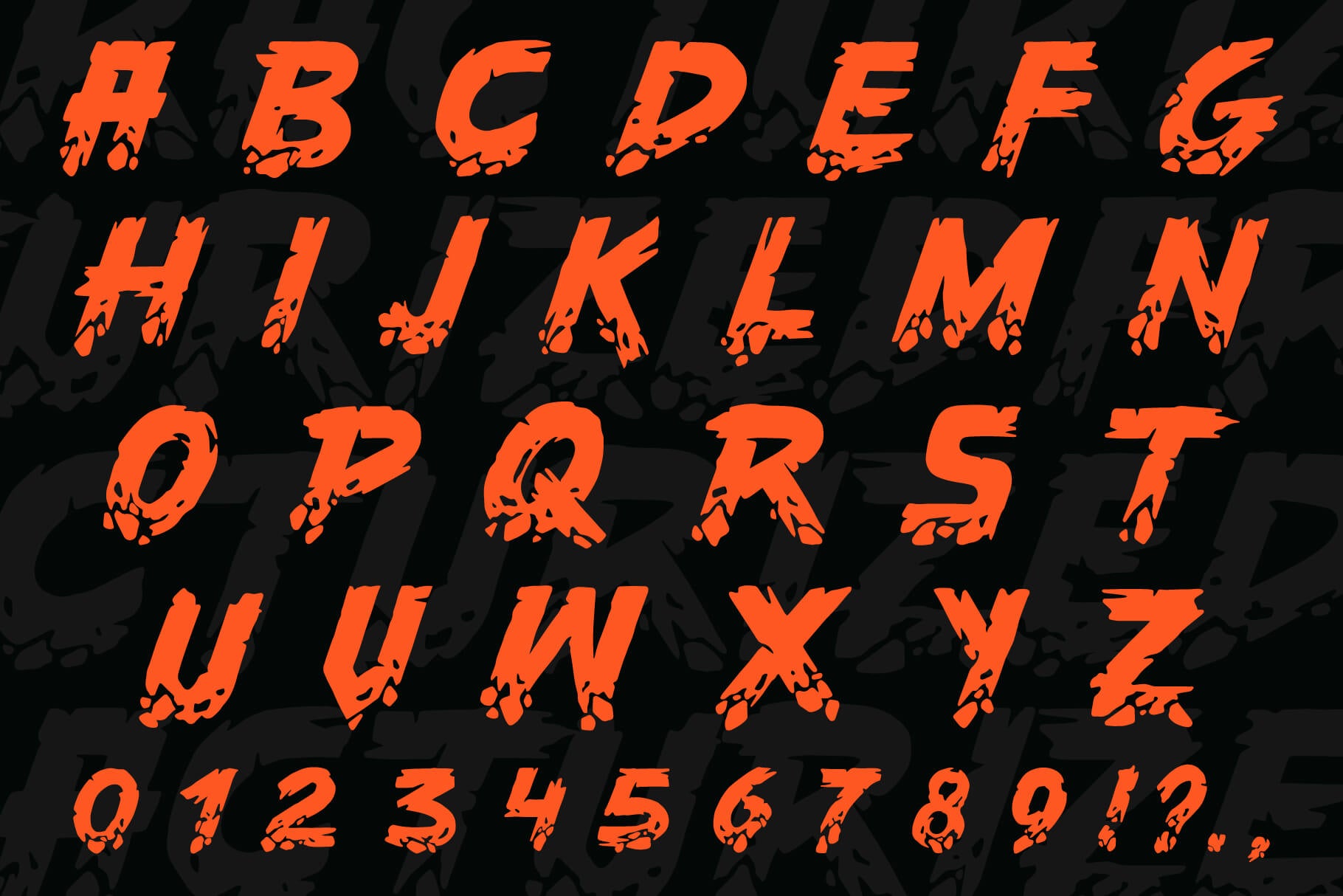 FRACTURIZED display font – preview 1