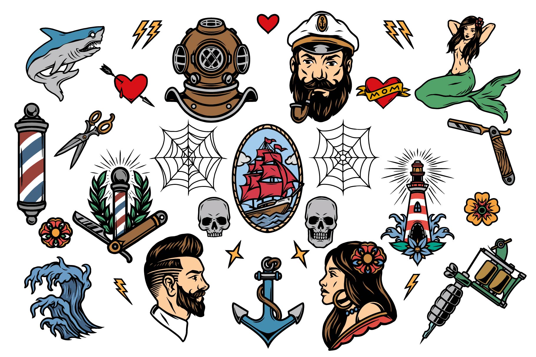 Classic Tattoo Illustrations (100)
