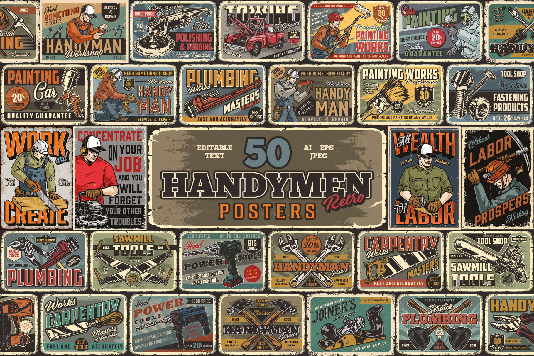 Handymen Retro Posters (50)