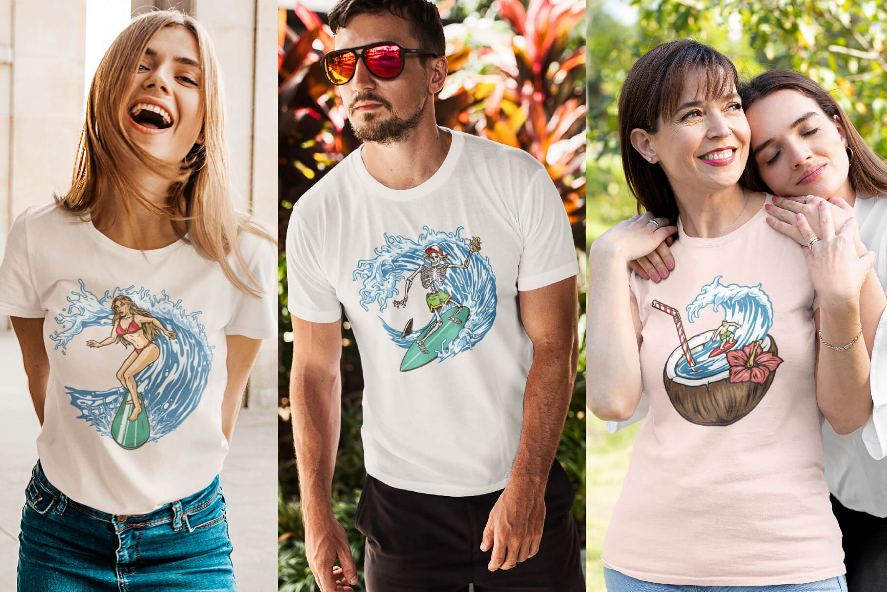 Surfing Illustrations Set (21)