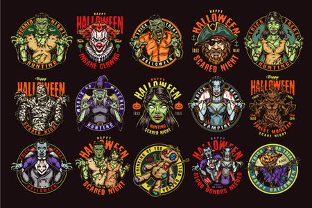 Halloween colored designs