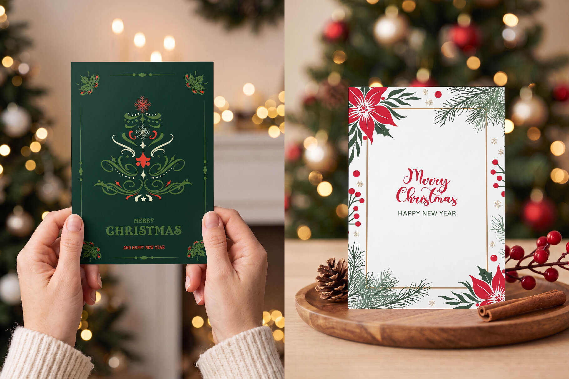 Classic Christmas Postcard Templates preview 9