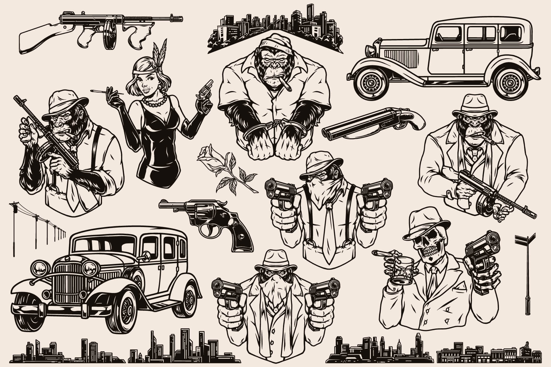 Mafia Illustrations (20)