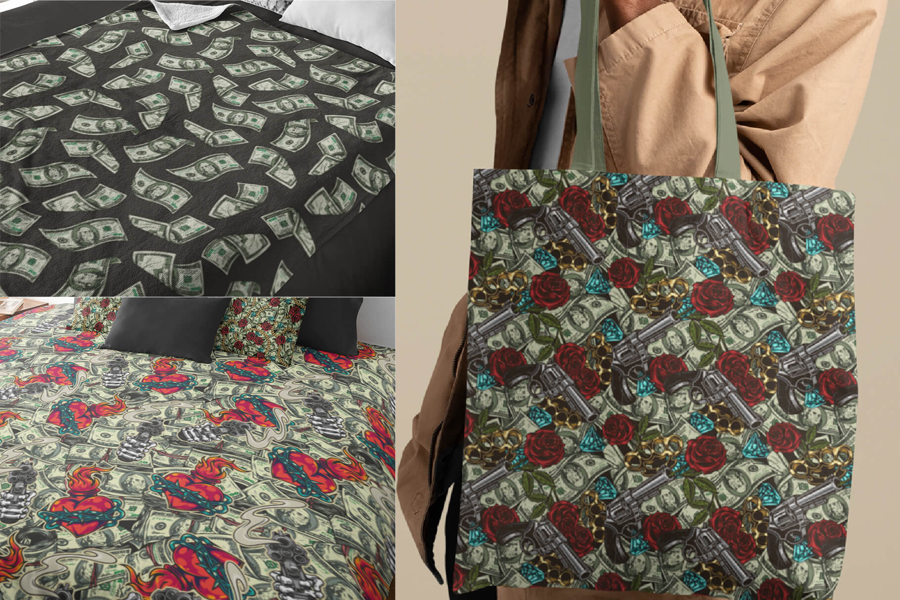 Money Hustle Seamless Patterns (50)
