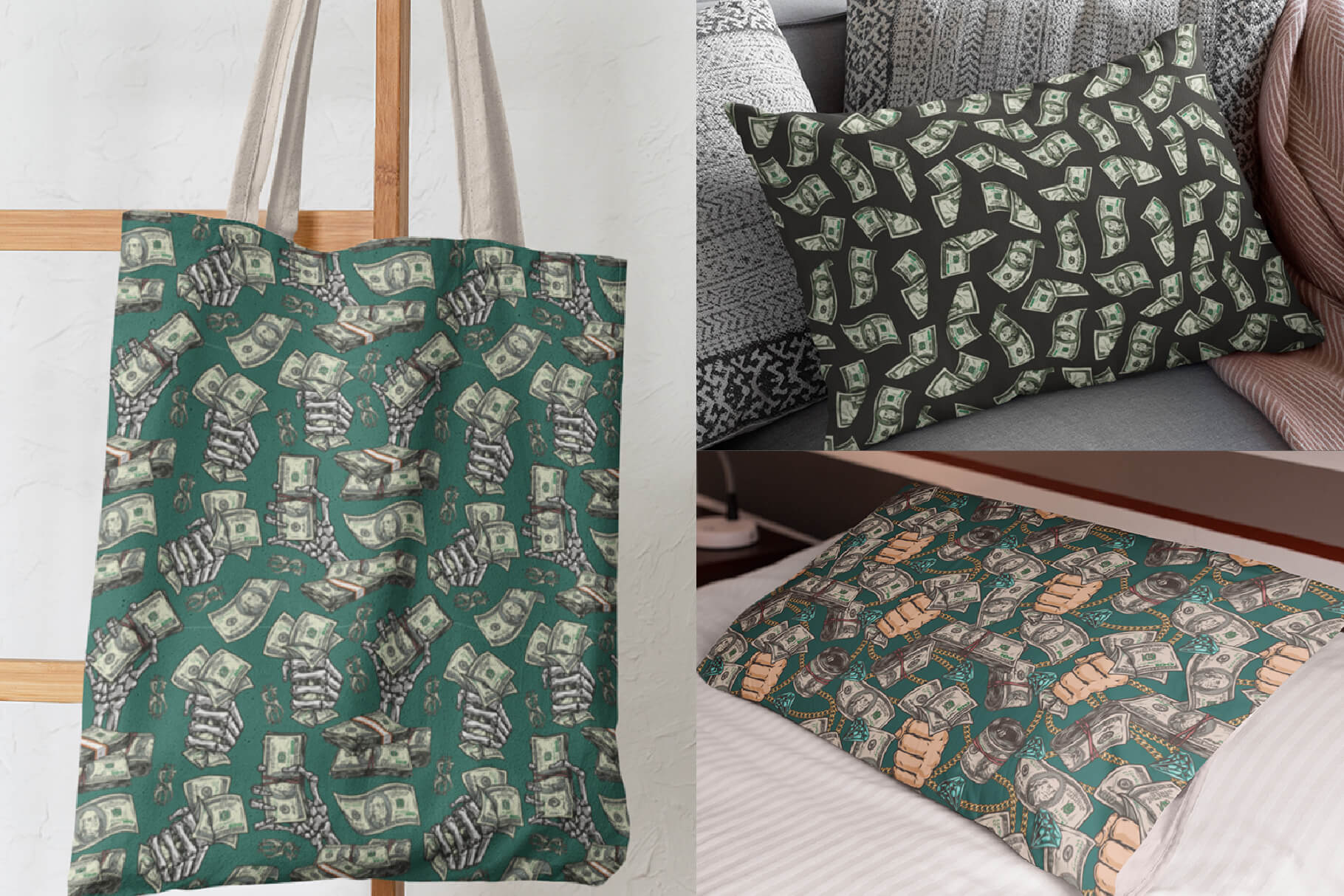Money Hustle Seamless Patterns (50)
