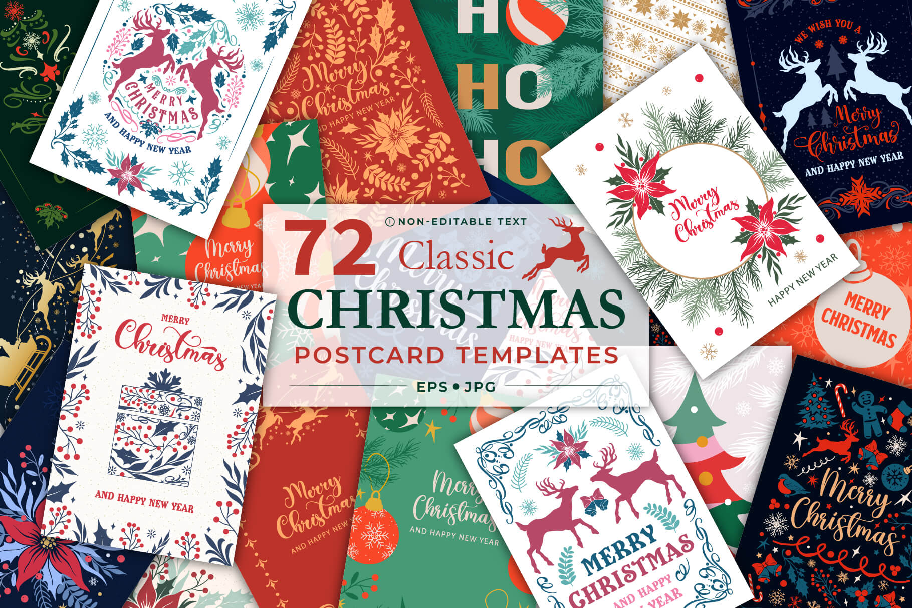 Classic Christmas Postcard Templates cover