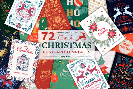 Classic Christmas Postcard Templates cover