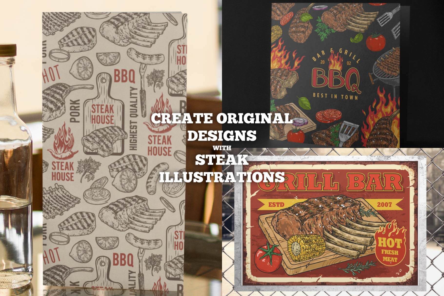 BBQ & Steak Illustrations (48)