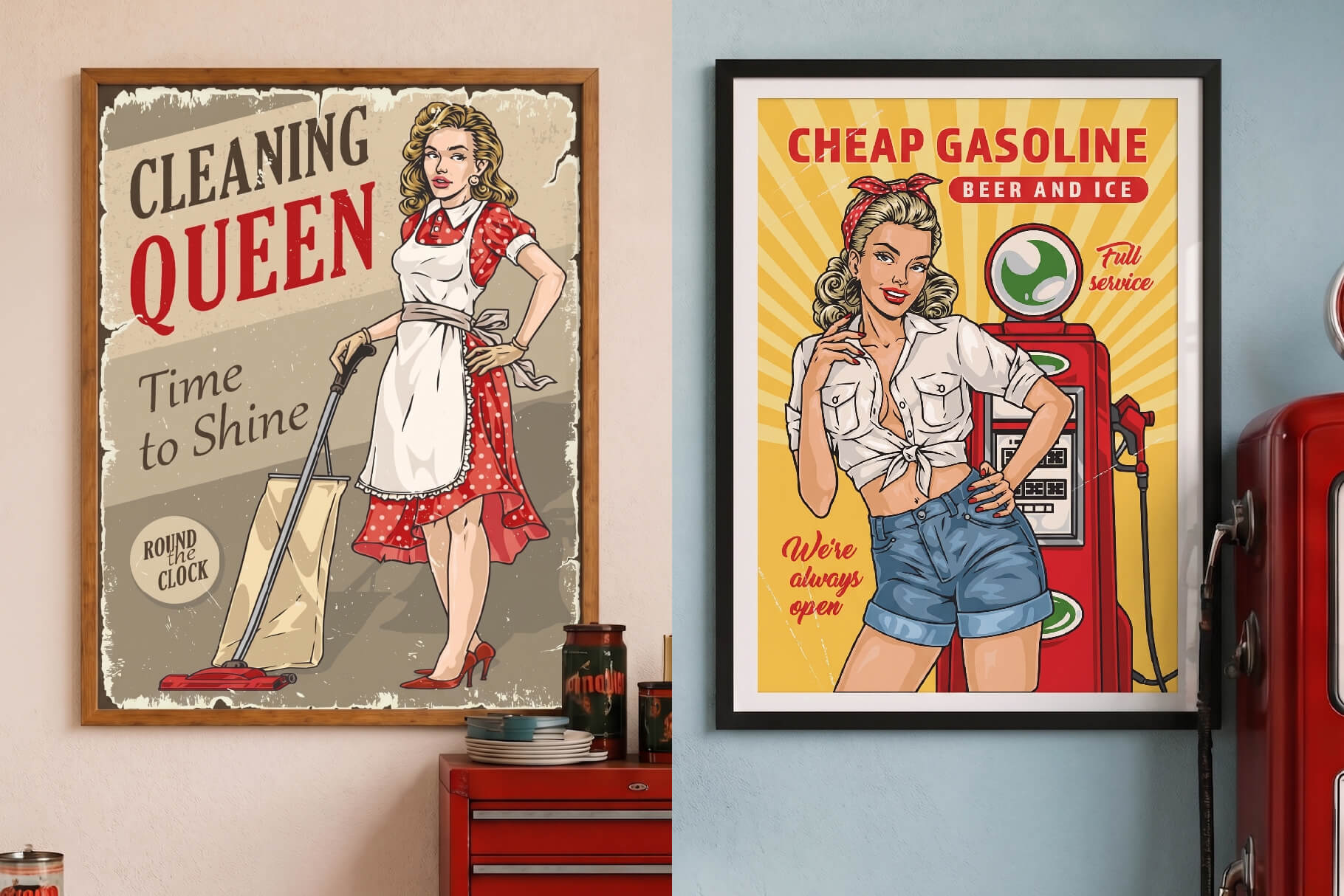 Retro Pin-Up Girls Poster Designs (45)