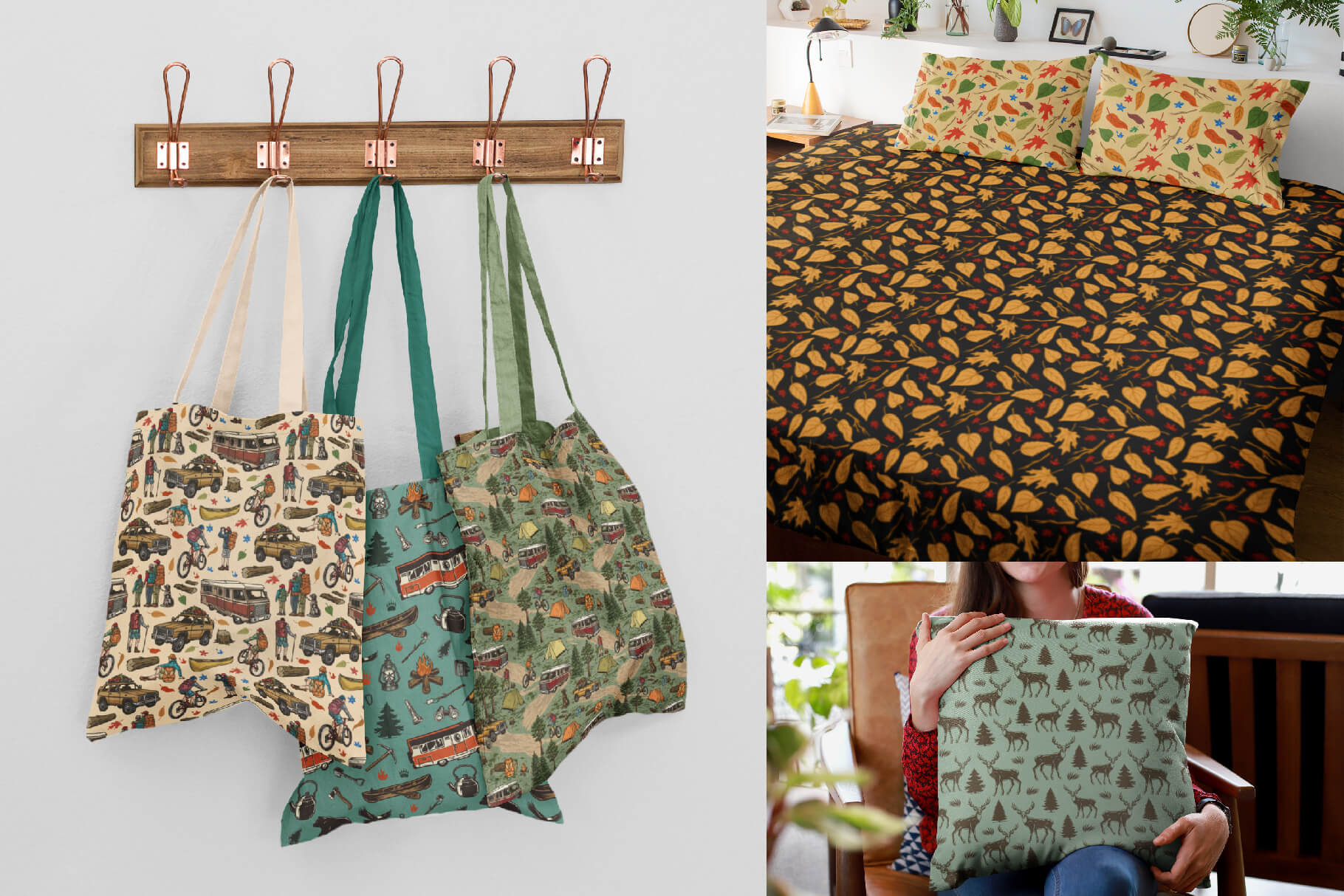 Retro Camping Seamless Patterns (35)