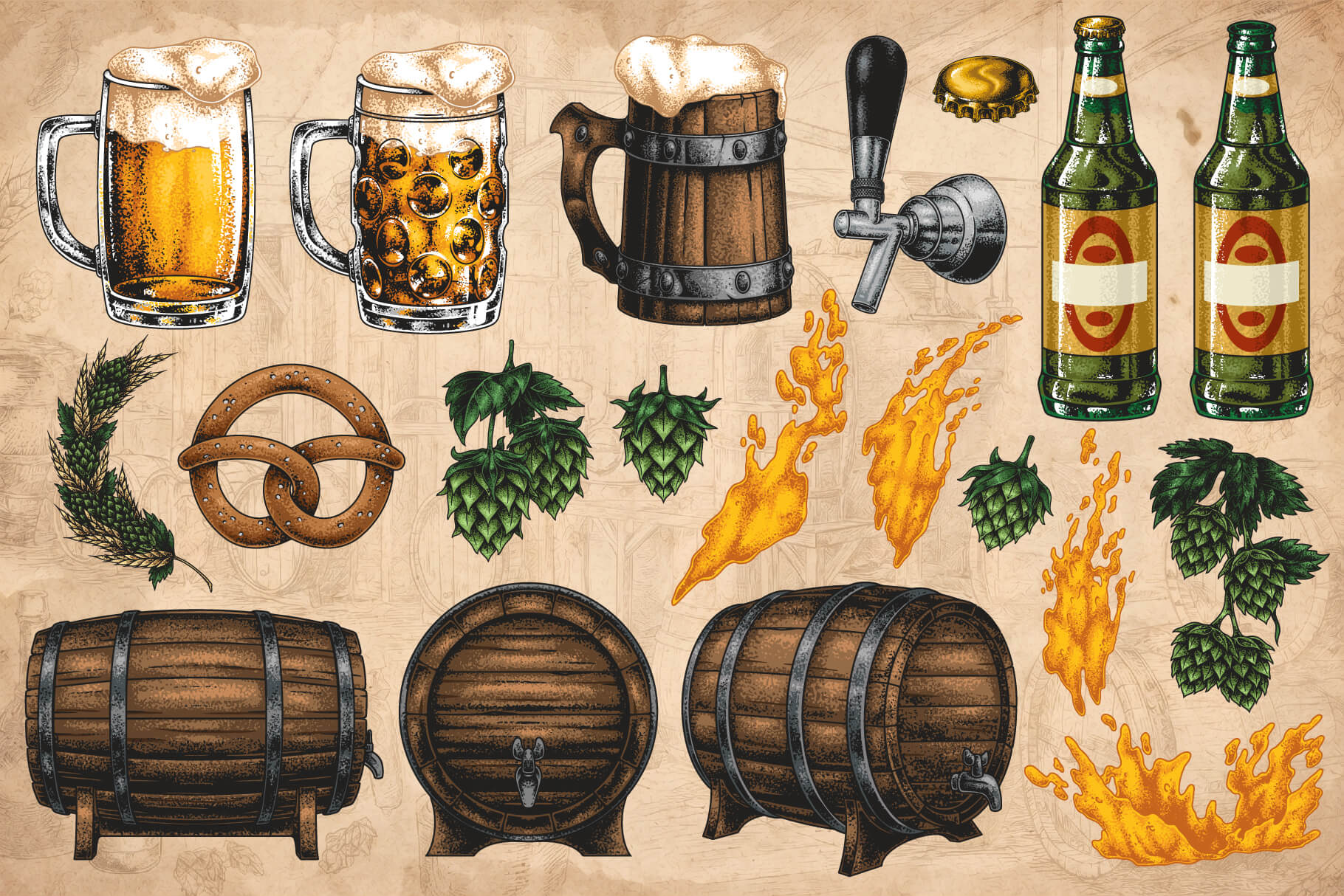 Retro Beer Illustrations (42)