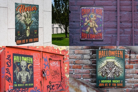 Halloween posters mockups