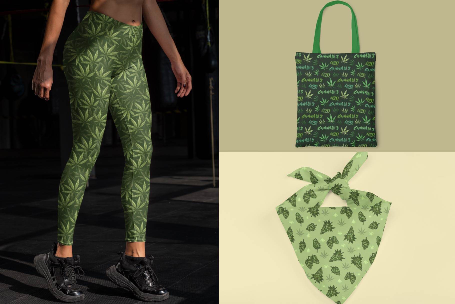 Cannabis Seamless Patterns (22)