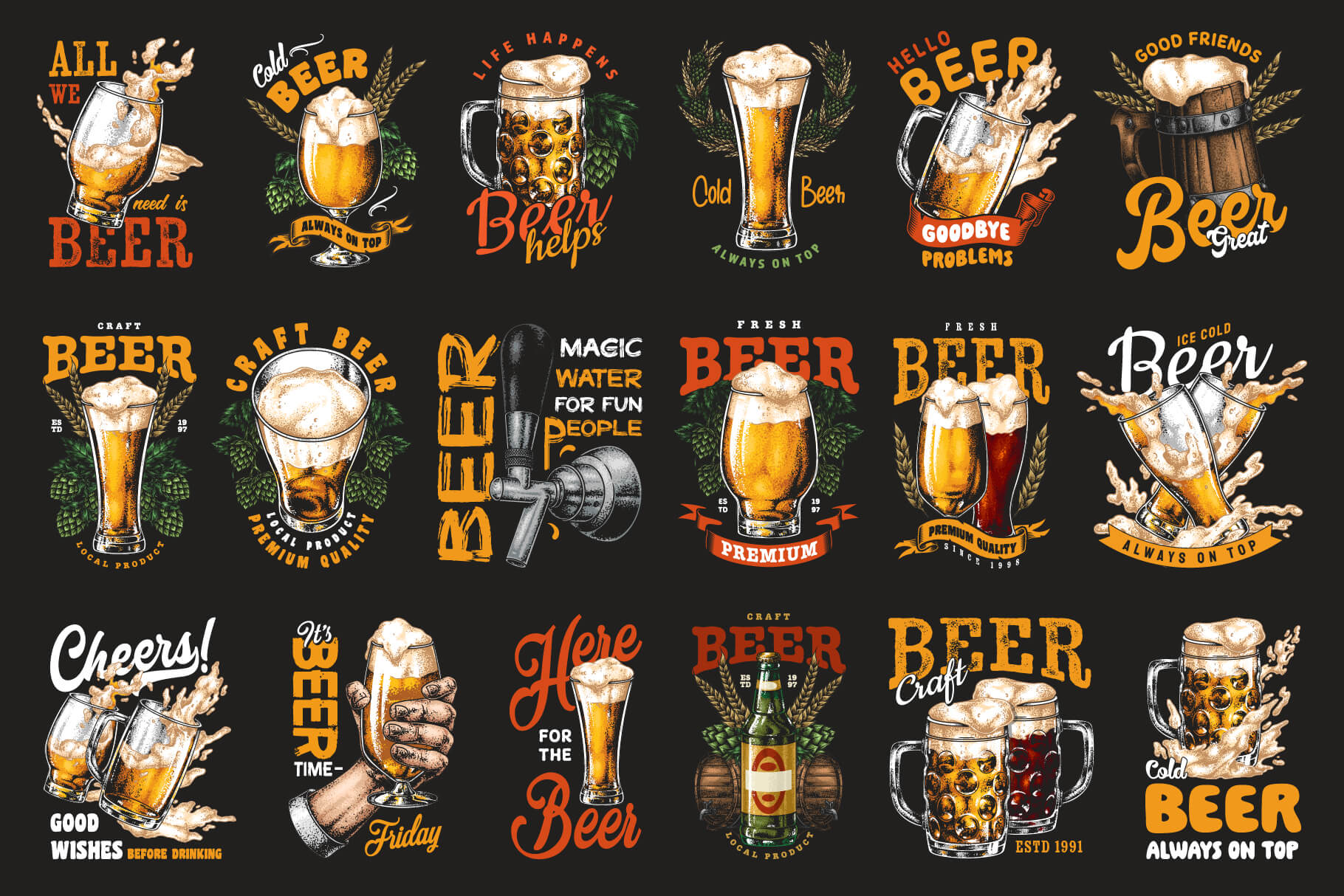 Retro Beer Design Templates (48)
