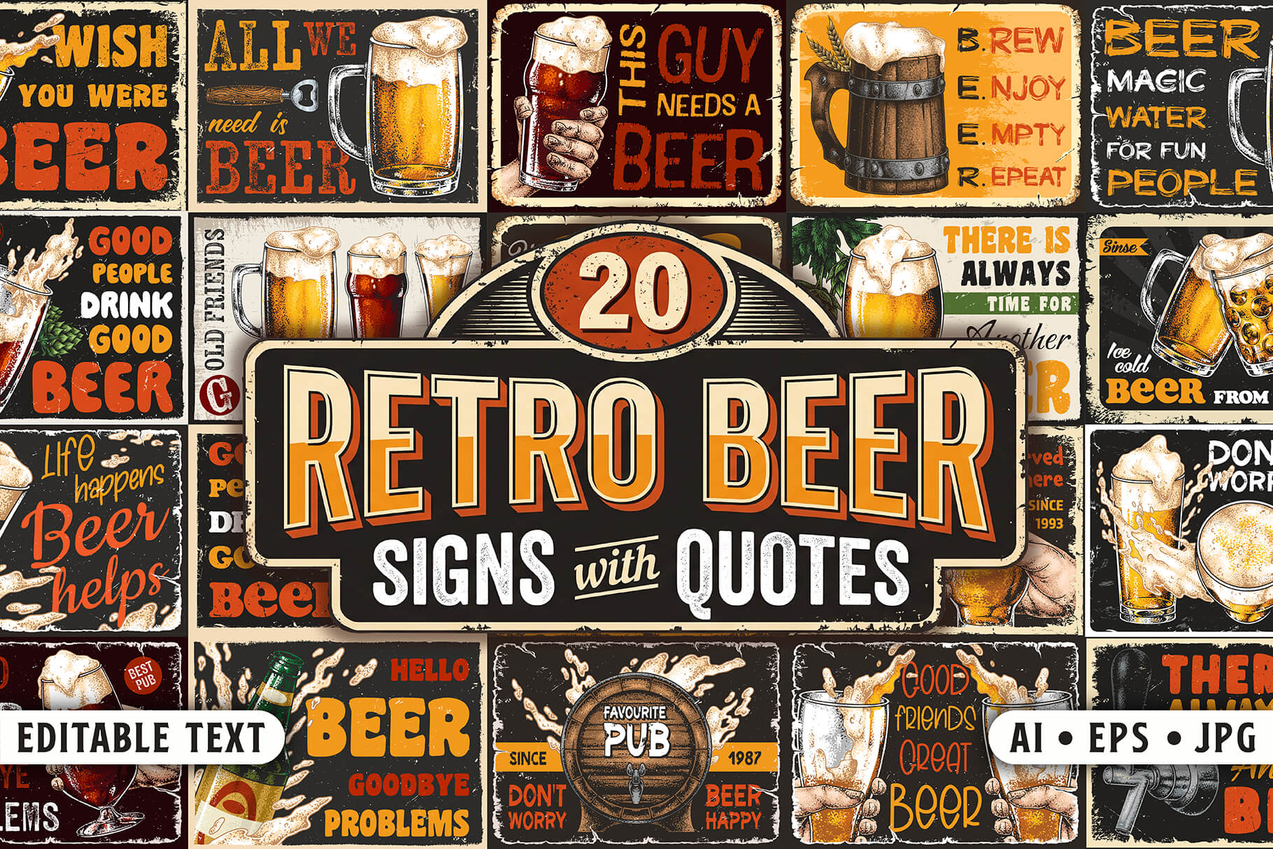 Retro Beer Signs With Quotes (20)