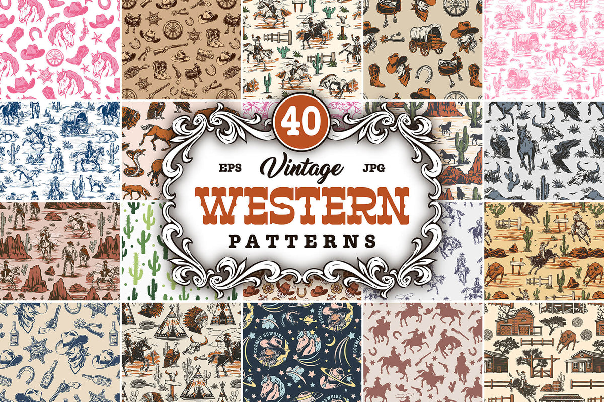Vintage Western patterns cover
