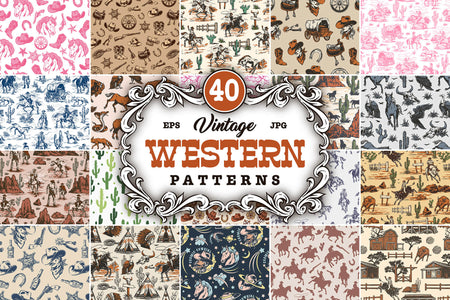 Vintage Western patterns cover