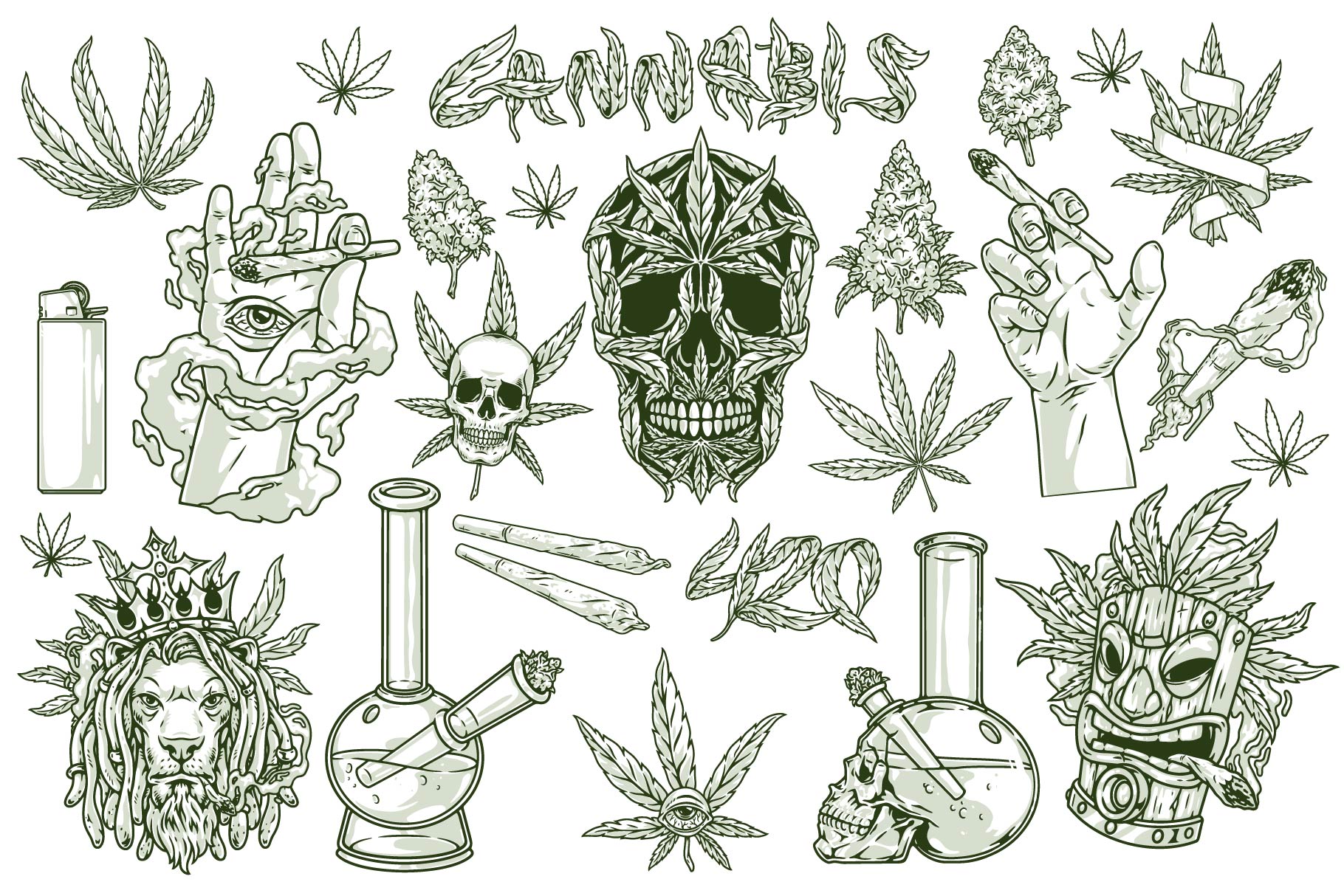 Cannabis Illustrations (23)