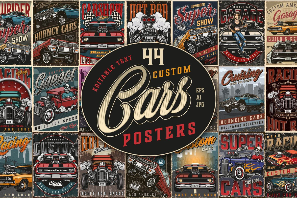 Custom Cars Poster Designs cover