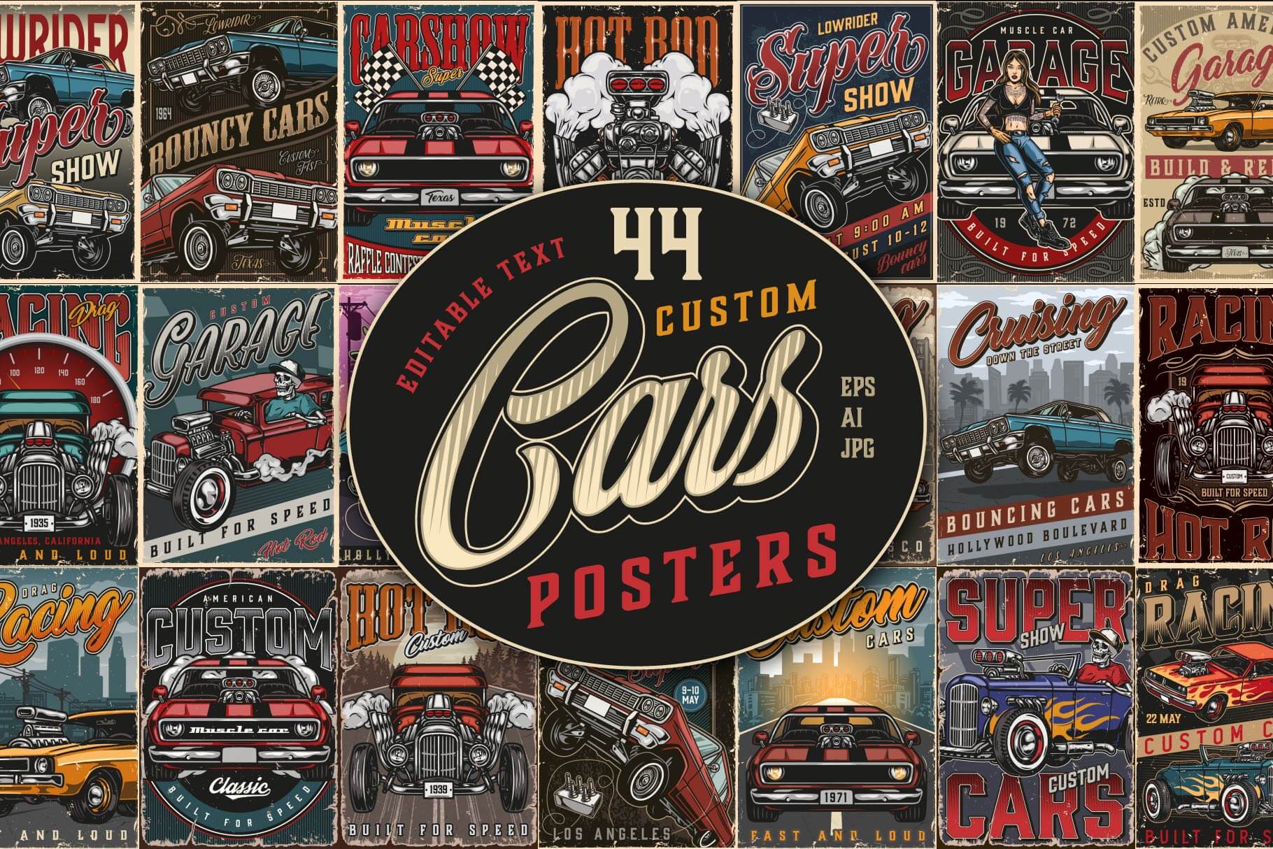 Custom Cars Poster Designs cover