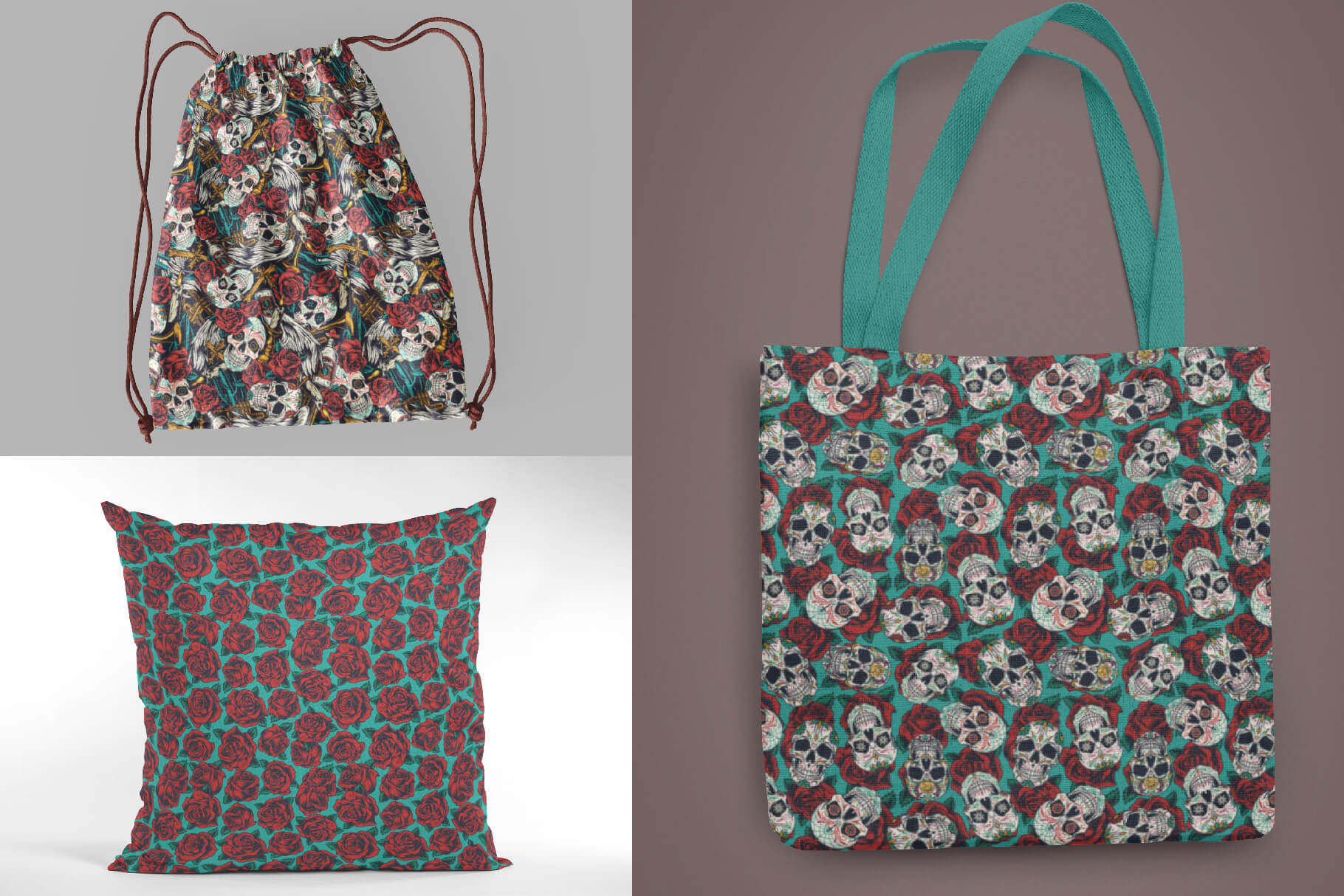 Day of the Dead Seamless Patterns (9)