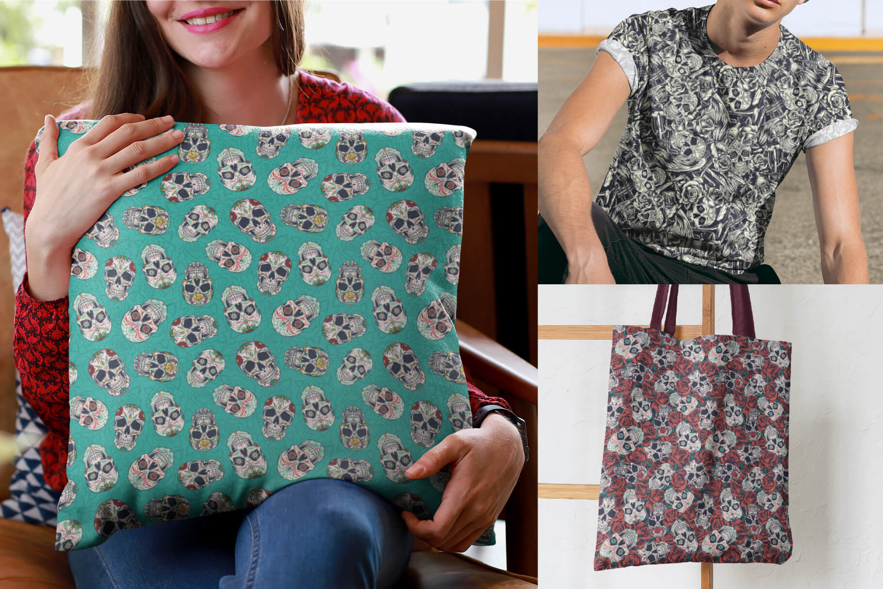 Day of the Dead Seamless Patterns (9)