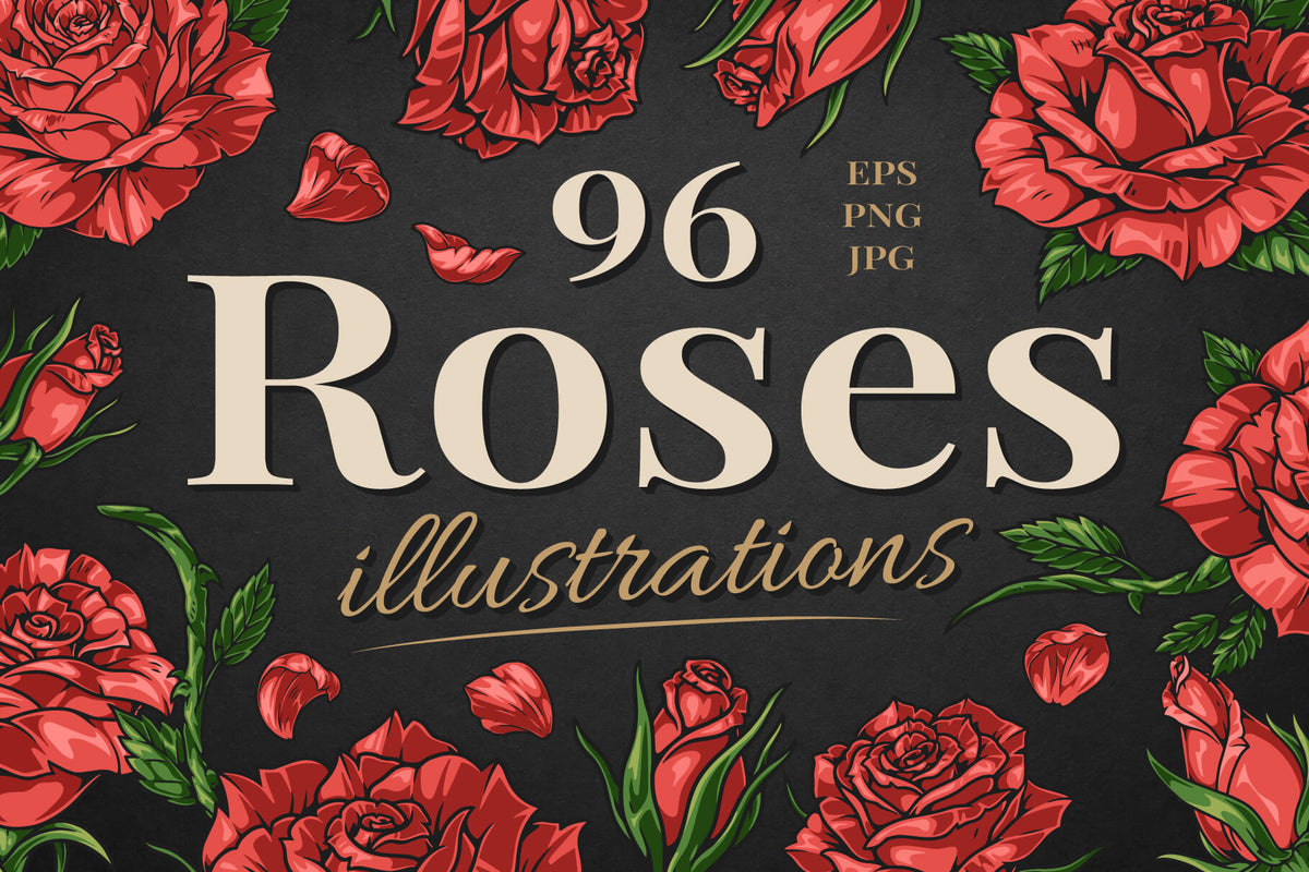 Roses Floral Illustrations cover