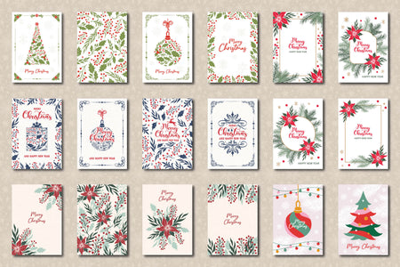 Classic Christmas Postcard Templates preview 1