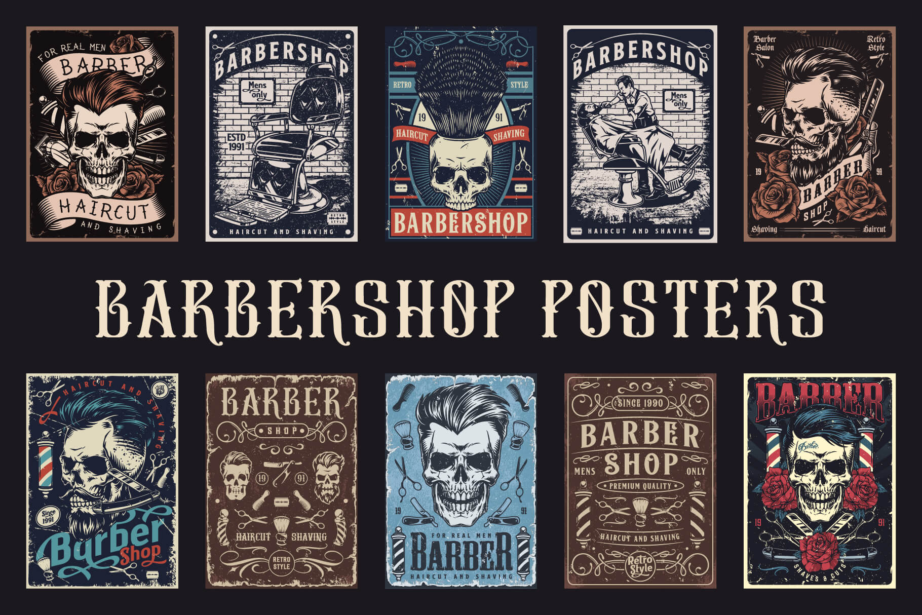 Bold Barbershop posters – preview 2