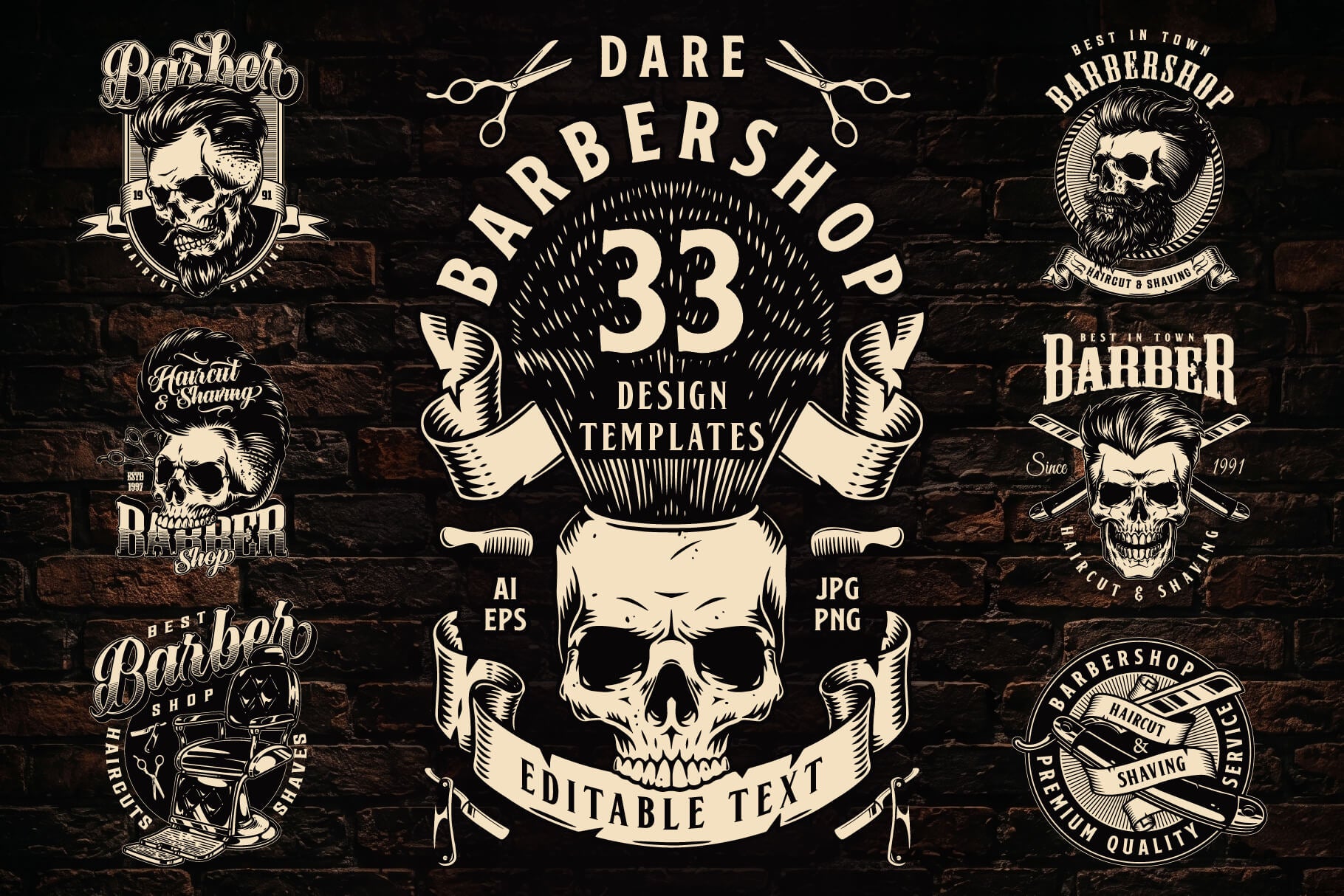 Bold Barbershop design templates – cover