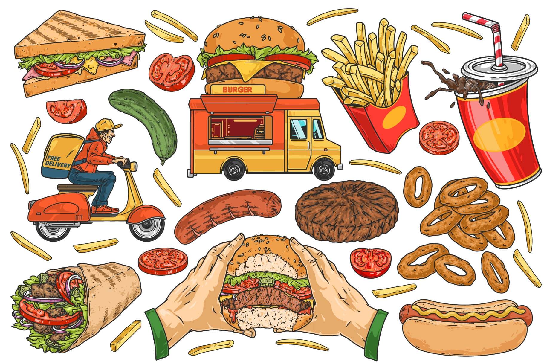 Fast Food Illustrations (77)