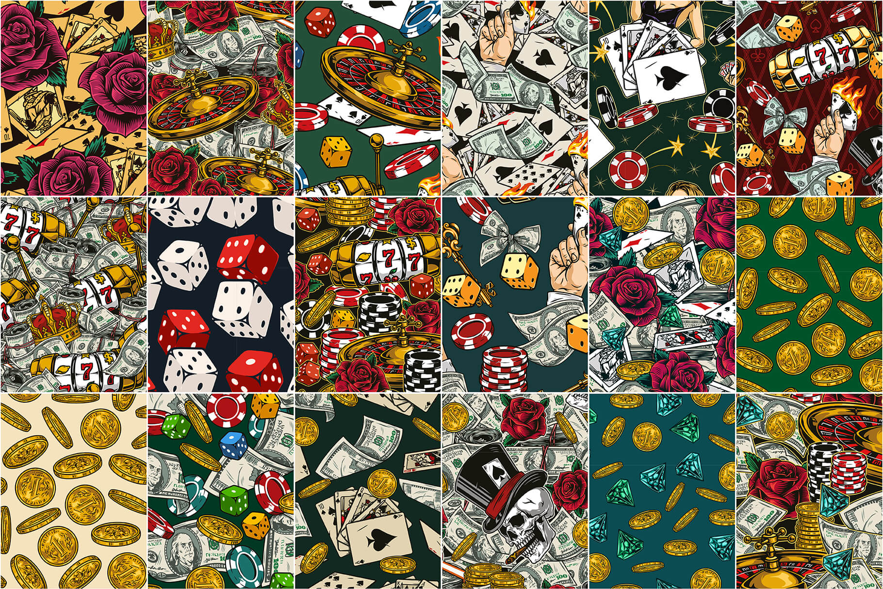 Gambling Seamless Patterns (50)