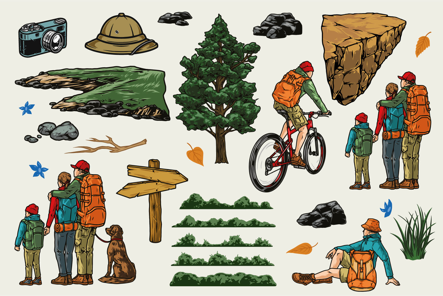 Retro Camping Illustrations (67)