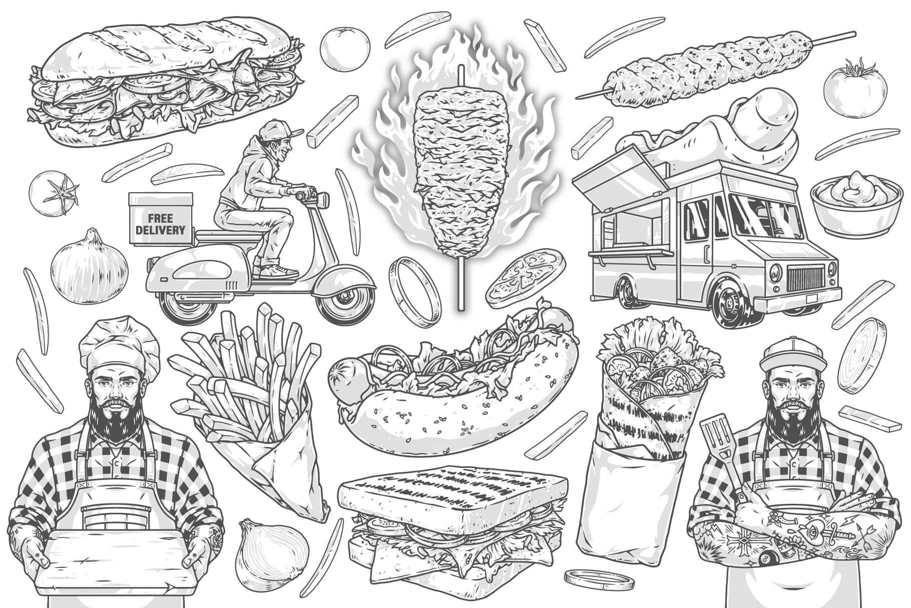 Fast Food Illustrations (77)