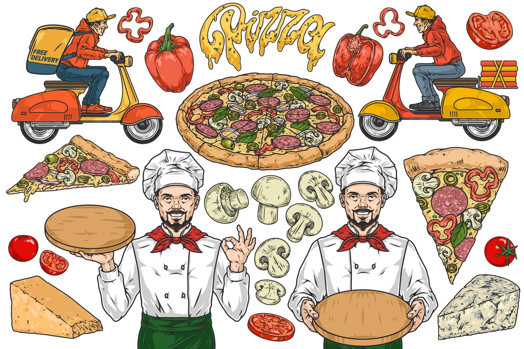 Pizza Illustrations (74)