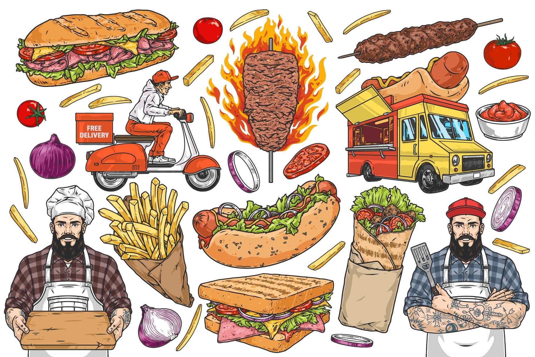 Fast Food Illustrations (77)