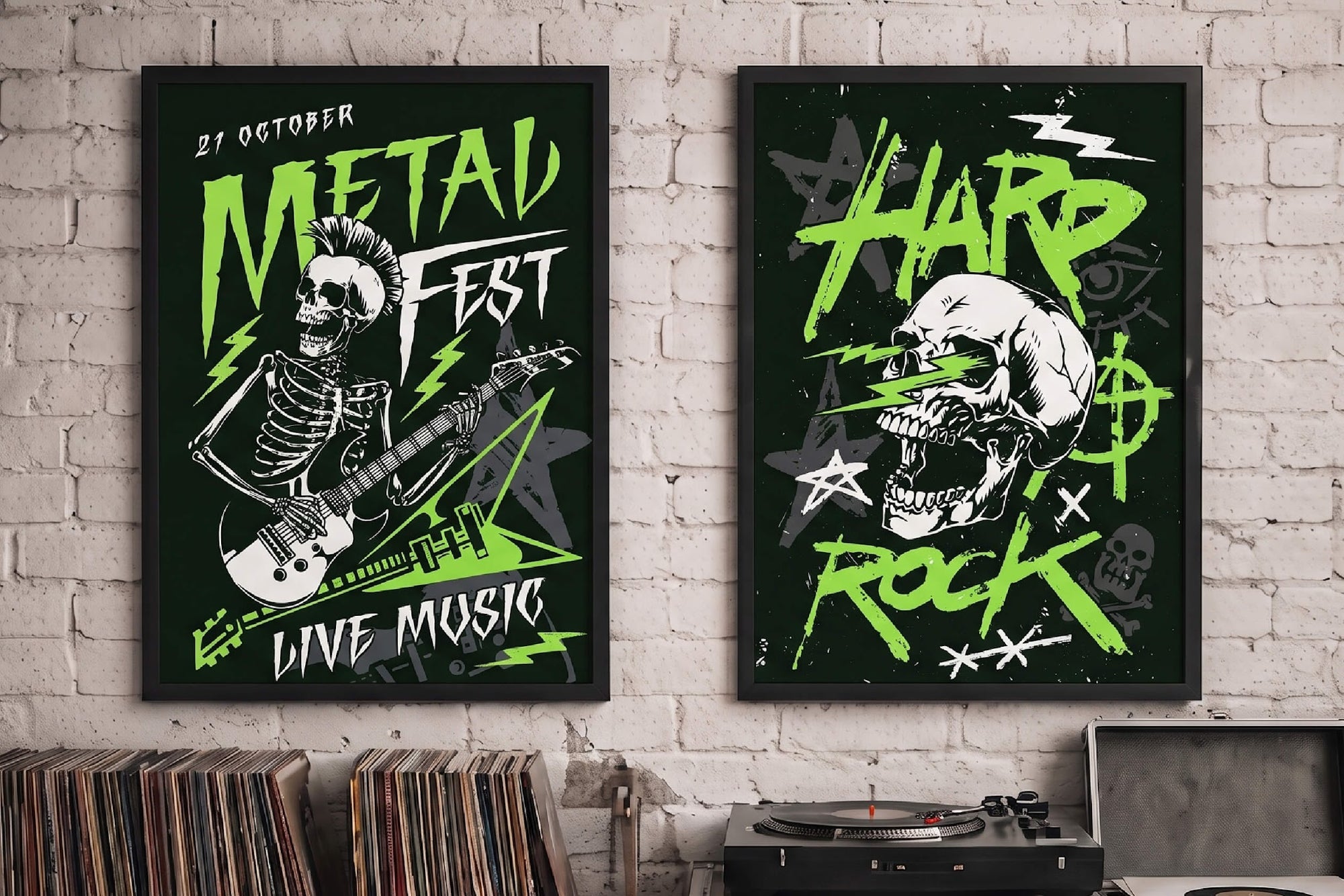 Rock Music – Editable Vector Posters (24)