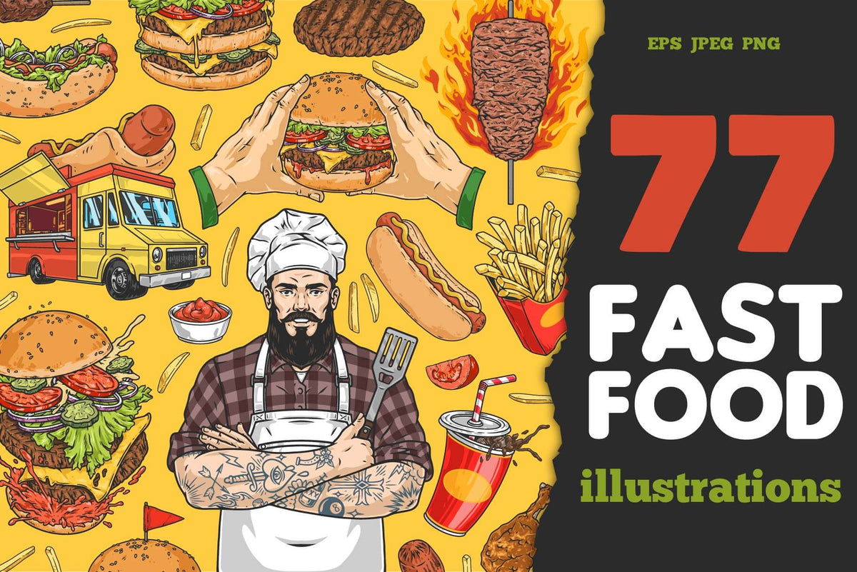 Fast Food Illustrations cover