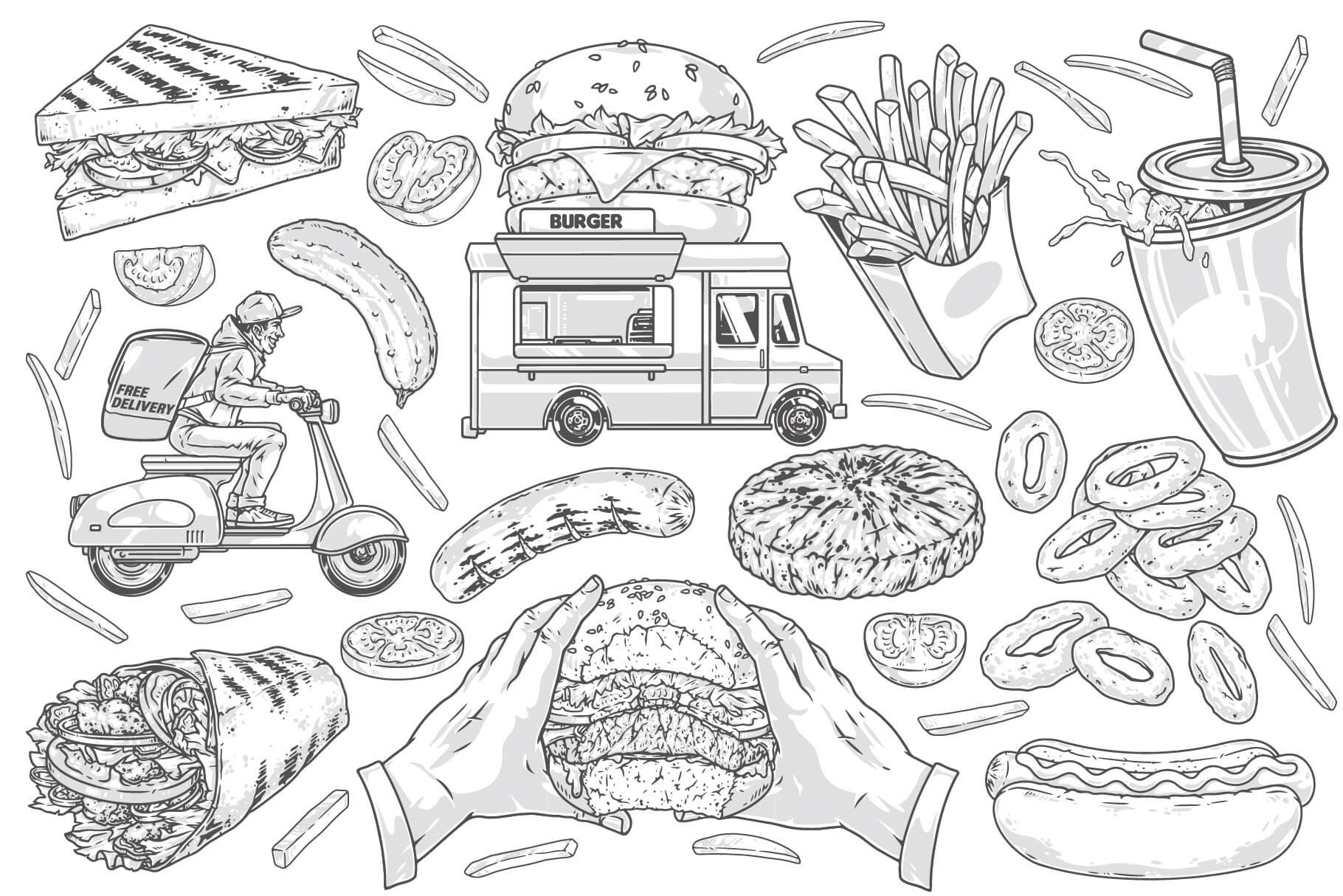 Fast Food Illustrations (77)